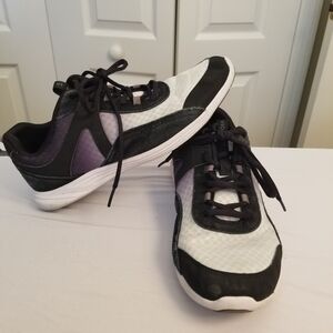 Vionic Women's Chance Oxford Lace Up Walking Shoes US 9.5 EU 41.5 Black/White